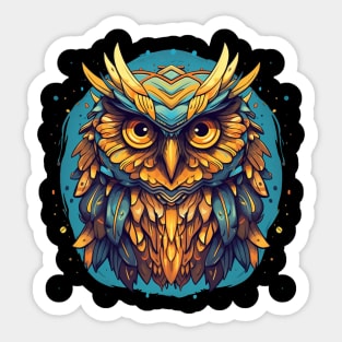 Owl Portrait Pop Art Sticker